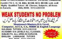 O/A Level Teachers & tutors, home tuition Karachi +92-3132263338