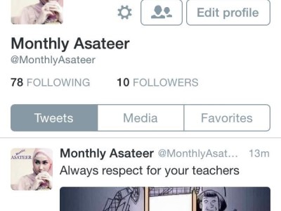 TWITTTER ACCOUNT MONTHLY ASATEER