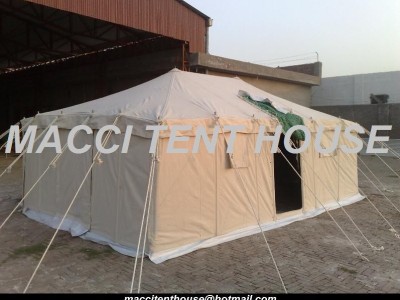 We Are Manufacturing Kuwaiti Deluxe Tent. In Karachi Pakistan. Specification:Made from Cotton Canvas Waterproof 400 or 450gms per square meter natural white or olive green. Tent Inner Side Extra Inner Lining 160%gram Cotton Yellow Died Fabric, Living Area