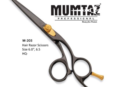 Hair Stylish Scissors Black with Gold rest