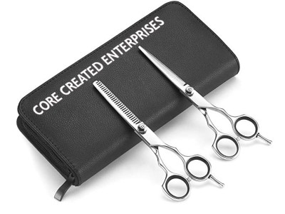Professional Barber Razor and Thinning Scissors.