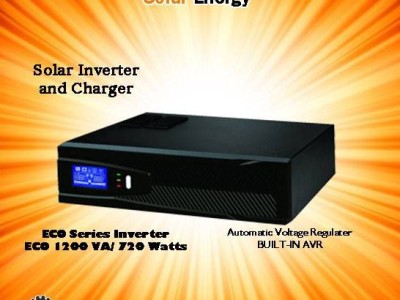Eco 1200VA, 720 Watt, 12Volt Eco 2400VA, 1440 Watt, 24Volt SOLAR CHARGE CONTROLLER:  50AMP IN BOTH MODELS  ALL OTHER BRANDS WITHOUT AVR ECO SERIES: 90-280 VAC (BUILT-IN AVR) 12 Month Warranty