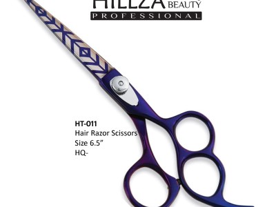 Professional Hairdressing Coated Scissors   Quality: Razor edge is very sharp and has top quality.               High performance on wet & dry hairs.              Adjustable tension screw and finger rest and finger rubber.             Use High Quality Mat