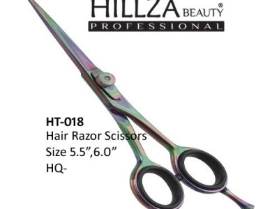Professional Hairdressing Coated Scissors   Quality: Razor edge is very sharp and has top quality.               High performance on wet & dry hairs.              Adjustable tension screw and finger rest and finger rubber.             Use High Quality Mat
