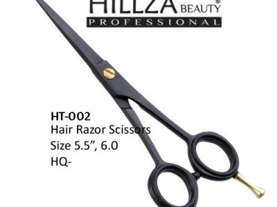 Professional Hairdressing Coated Scissors   Quality: Razor edge is very sharp and has top quality.               High performance on wet & dry hairs.              Adjustable tension screw and finger rest and finger rubber.             Use High Quality Mat