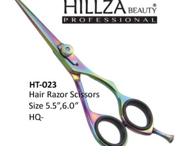 Professional Hairdressing Coated Scissors   Quality: Razor edge is very sharp and has top quality.               High performance on wet & dry hairs.              Adjustable tension screw and finger rest and finger rubber.             Use High Quality Mat