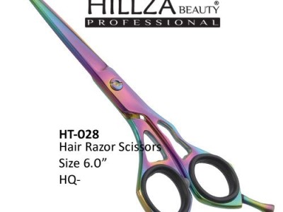 Professional Hairdressing Coated Scissors   Quality: Razor edge is very sharp and has top quality.               High performance on wet & dry hairs.              Adjustable tension screw and finger rest and finger rubber.             Use High Quality Mat
