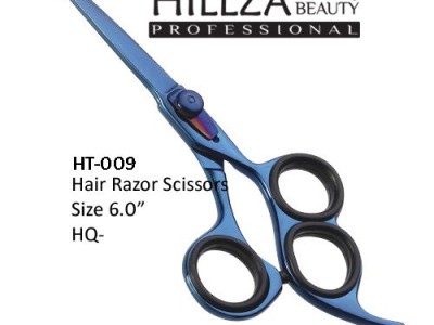 Professional Hairdressing Coated Scissors   Quality: Razor edge is very sharp and has top quality.               High performance on wet & dry hairs.              Adjustable tension screw and finger rest and finger rubber.             Use High Quality Mat