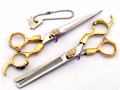 6.25 INCH Fancy jeweled hair stylist scissors set