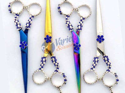 6.5 INCH New star Fancy jeweled stylist scissors