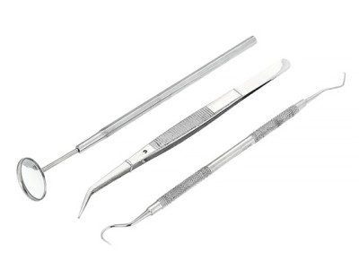 Set of Dental instruments.