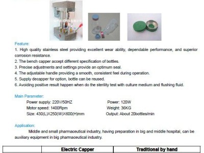 Catalog of adjustable bench capper