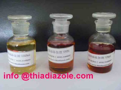 Lubricant Additive  TH561   CAS# 13539-13-4    Description Specifications Transparent liquid  It provides the lubricant with preferable antiwear, anti-oxidation, anti-corrosion and metal deactivation. 1. DESCRIPTION The product is a transparent liquid, pr