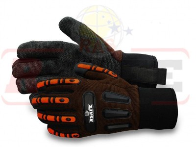 RSAFE-805C2K, Premium Goatskin leather with Kevlar coated for cut and puncture resistant gloves, has high strength and abrasion-resistant and referred to as natural strongest leather, back brown spandex flexible fabric, high level of protection, extremely