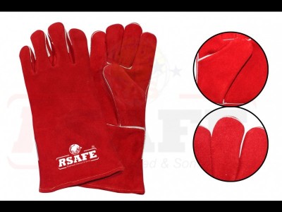 RED WELDING GLOVES RSAFE 983