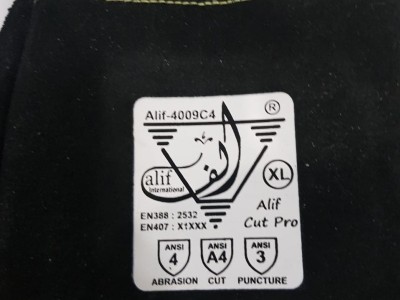 Alif 4009C4 Cut-Resistant Gloves Cut level ANSI A4