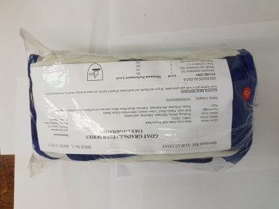 Alif-1003 Working Gloves, Palm Goatskin Leather back Blue polyester