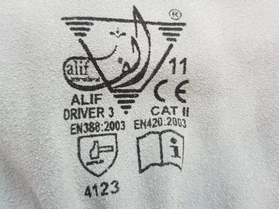 Alif Driver 3  Cow Split Leather Gloves Driver Style, Wing Thumb,