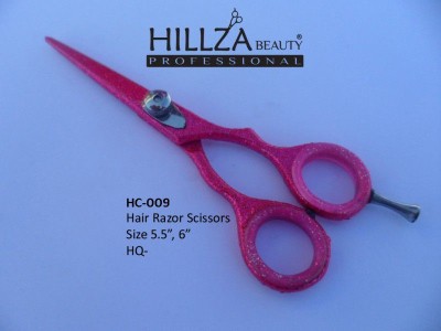 Professional Hairdressing Scissors   Quality: Razor edge is very sharp and has top quality.               High performance on wet & dry hairs.              Adjustable tension screw and finger rest and finger rubber.             Use High Quality Material J
