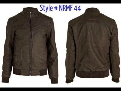 Men Bomber Leather Jacket